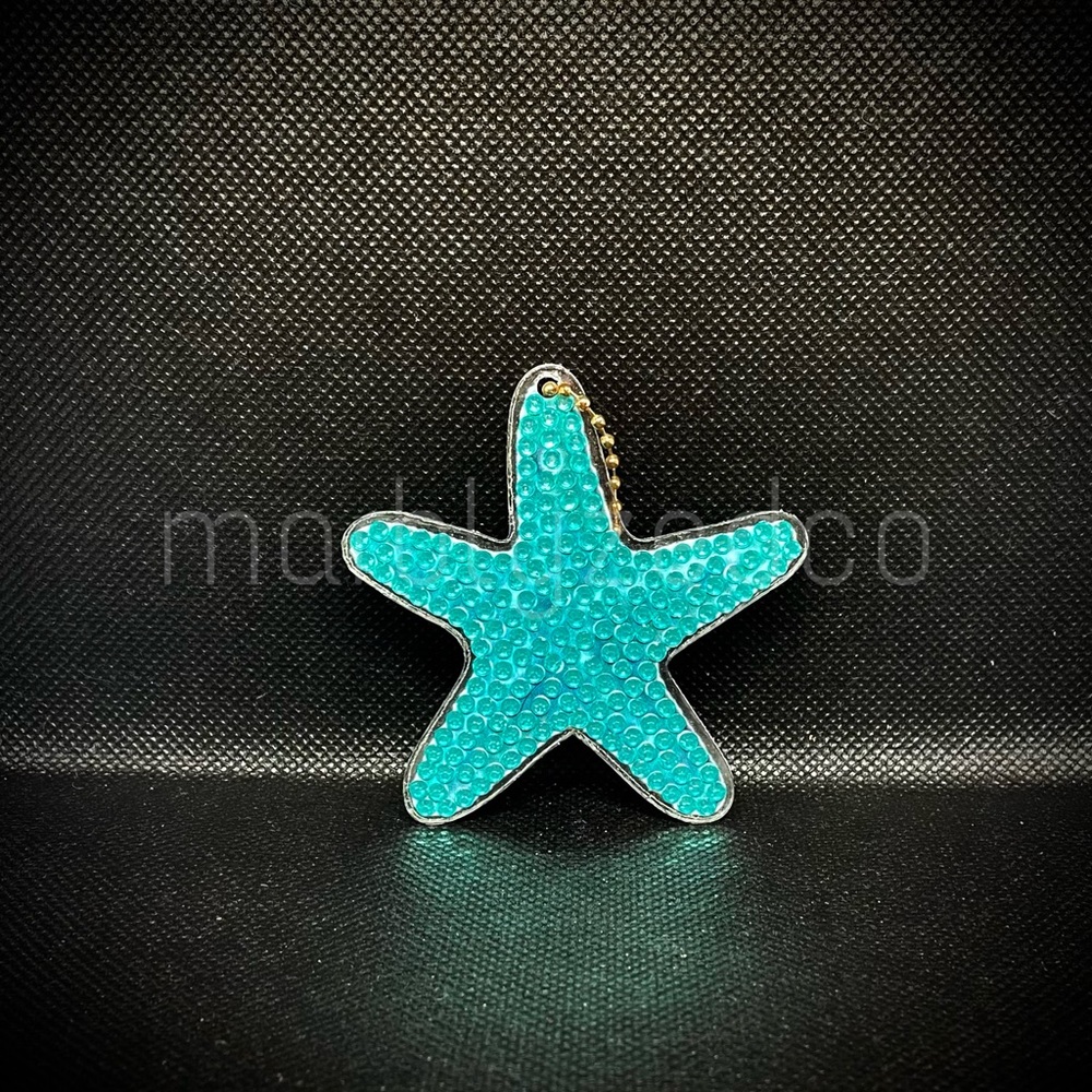Blue Starfish Keychain Accessory
